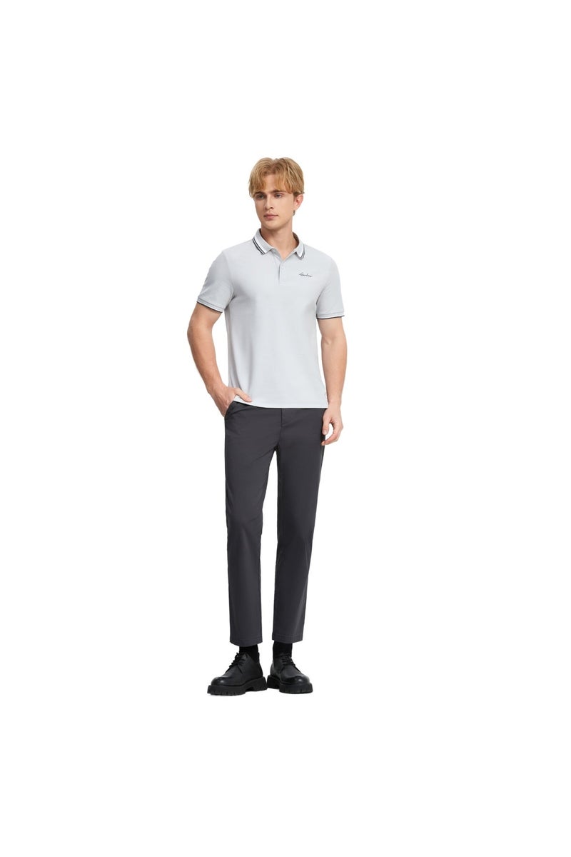 GIORDANO Men's Grey Signature Polo - Image 3